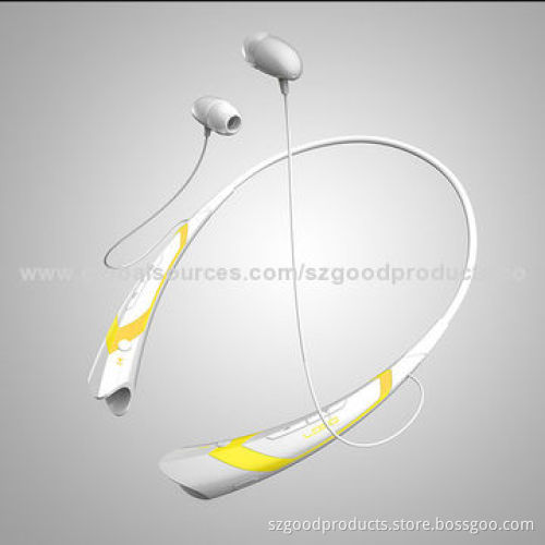 Stereo Bluetooth headphones with Flex Neck Strap and magnetic ear buds, support apt-X technology